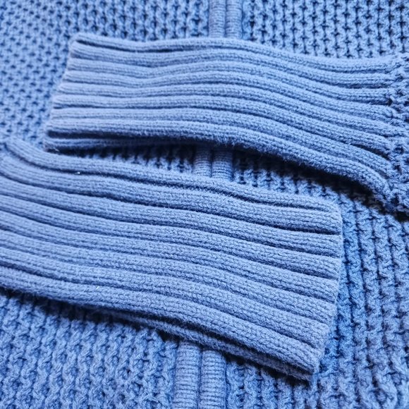 American Eagle Live Your Life Full Zip Cable Knit Hoodie – Navy Blue, Size M - Picture 15 of 16